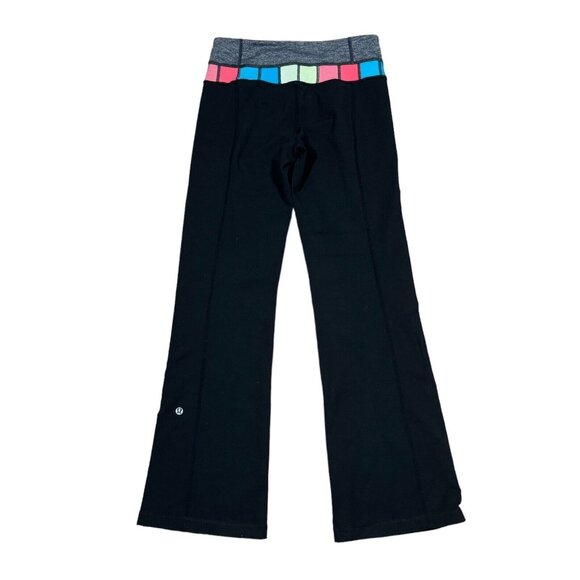 Lululemon Pants Women's‎ 4 Black Flare Yoga Bootcut Reversibe Leggings - Picture 1 of 13